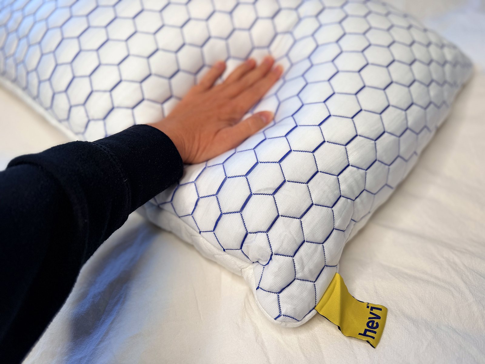 Modrá chladivá strana vankúša Hevi Pillow s gélom Cool Touch