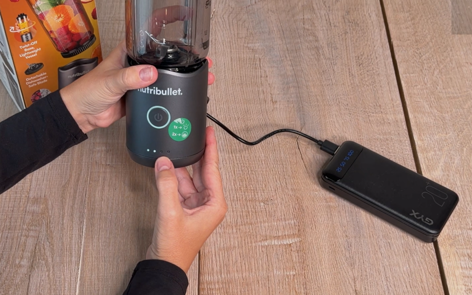 Mixéry Nutribullet Flex - nabíjanie