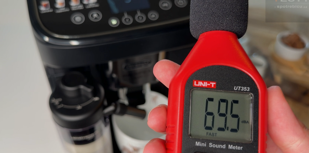 Test a recenzia automatického kávovaru DeLonghi - hlučnosť