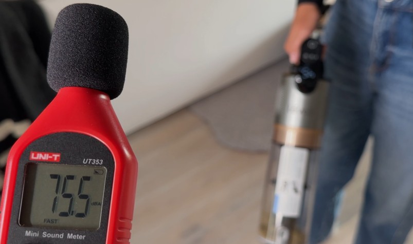 Test a recenzia tyčového vysávača Levoit LVAC-300 - hlučnosť